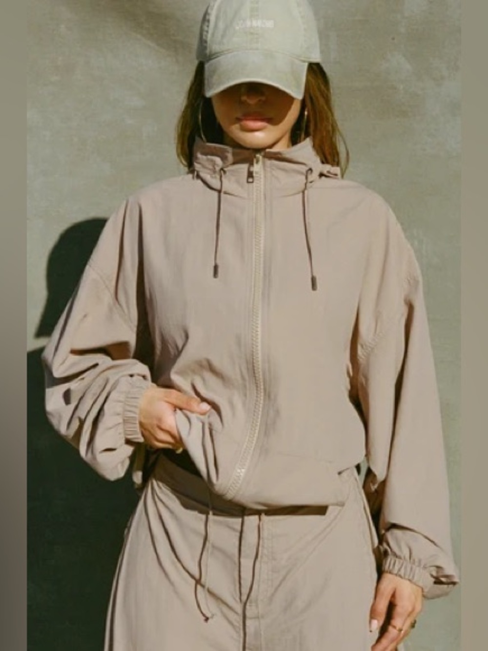 Joah Brown Classic Windbreaker Jacket - Fawn